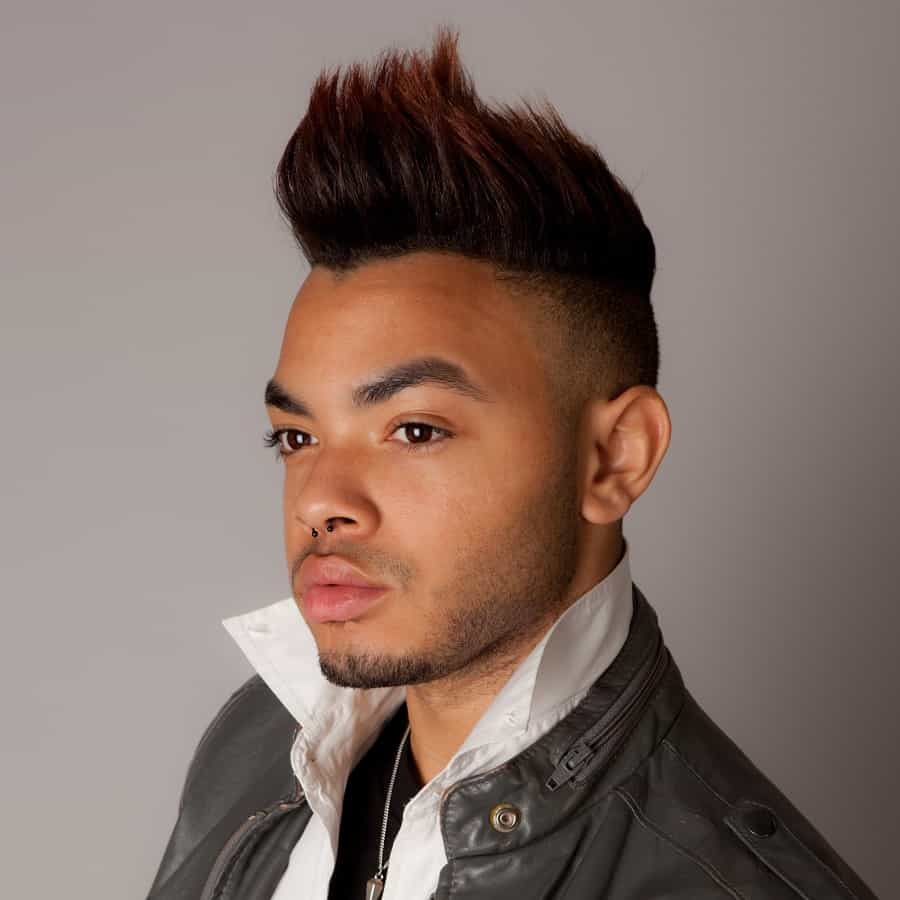 Mohawk With Burst Fade Haircut