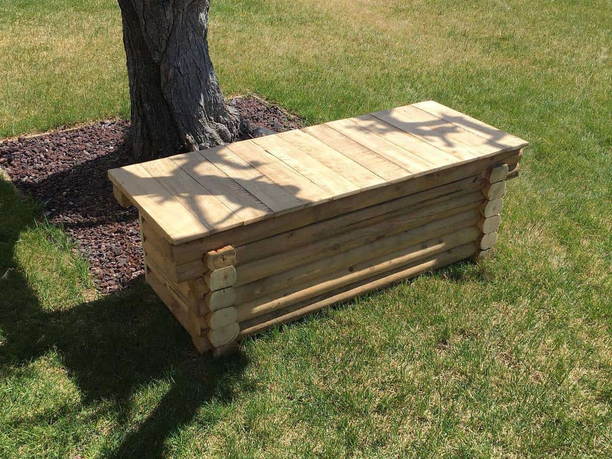 small wood garden bench