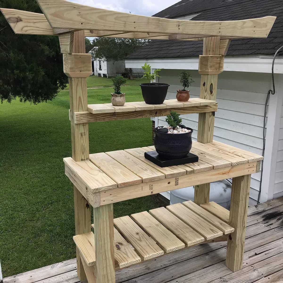 multipurpose garden bench ideas tiered wood bench