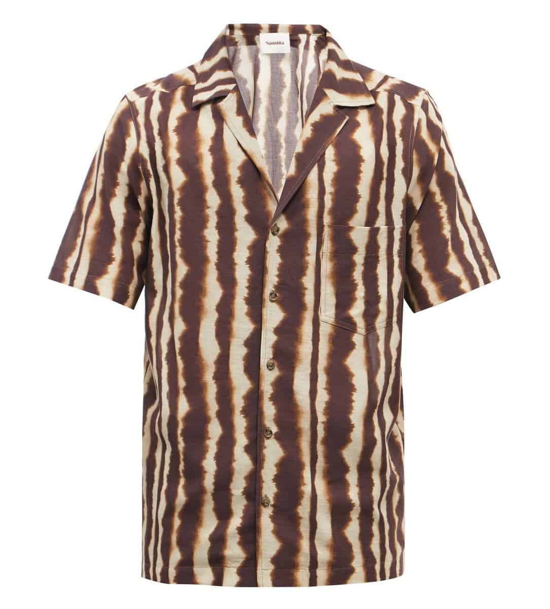 Nanushka Venci Cuban-Collar Shirt