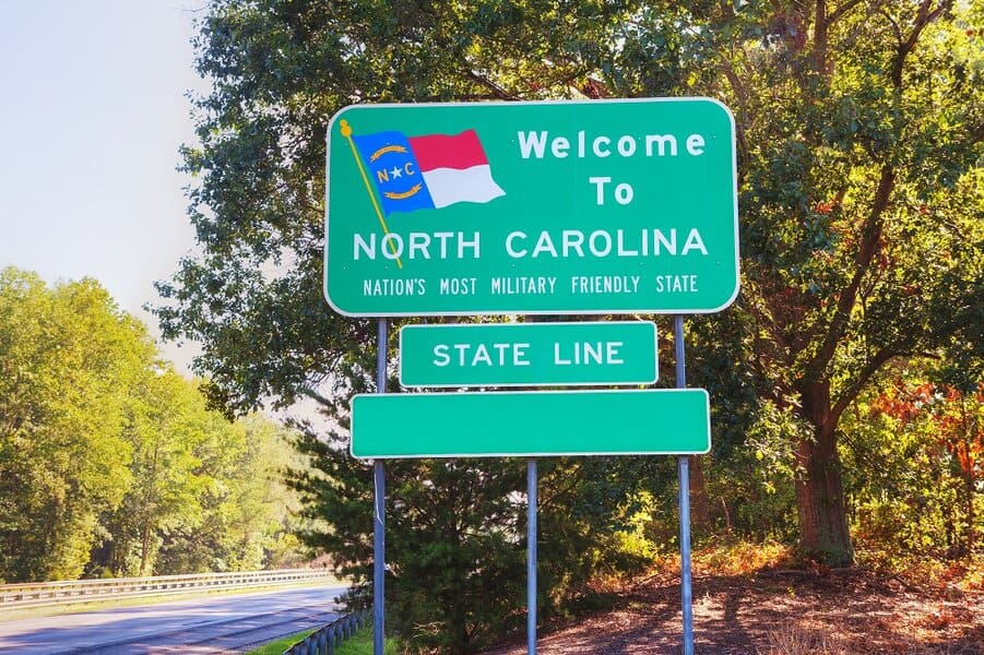 North Carolina Welcome Sign