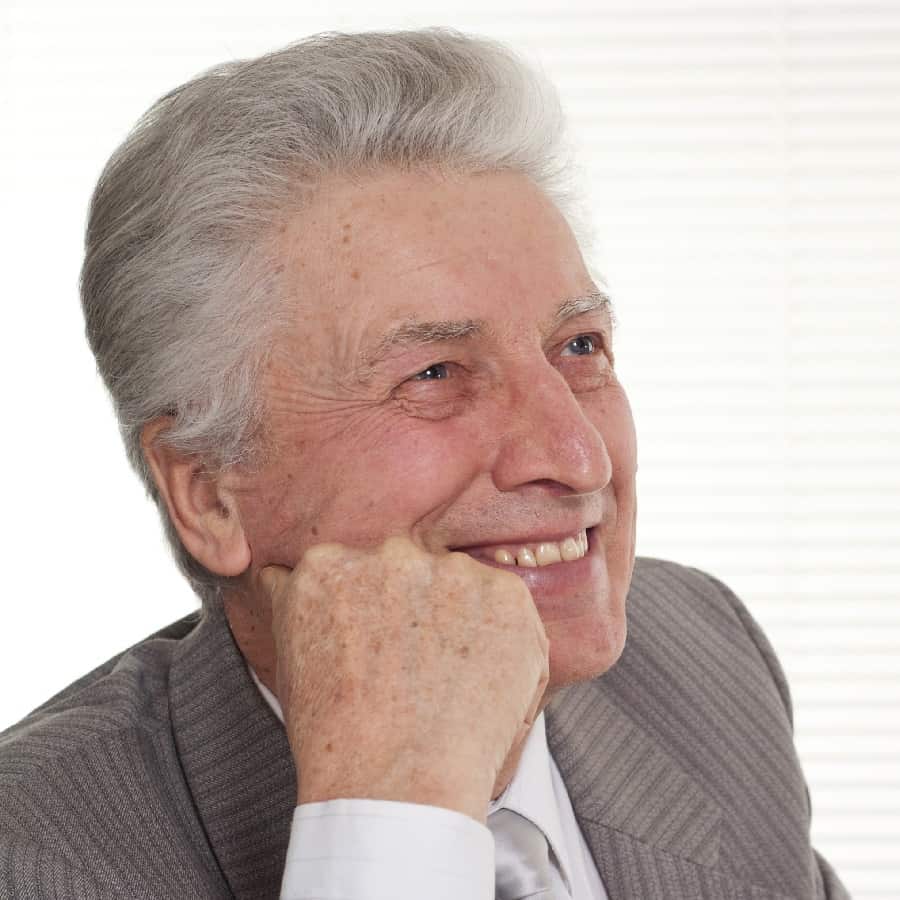 Old Man With Pompadour Hairstyle