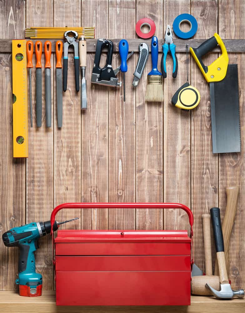 Carpentry,Tools,Hanging,On,The,Wall.