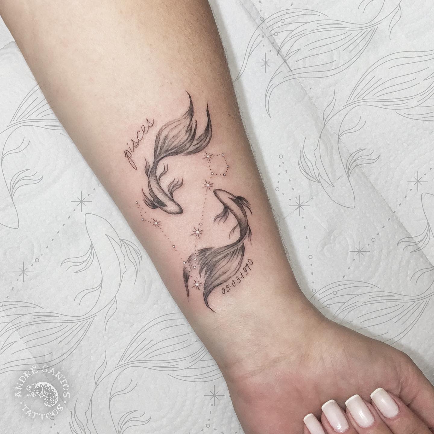 Pisces Wrist Tattoo Ideas -andresantostattoo