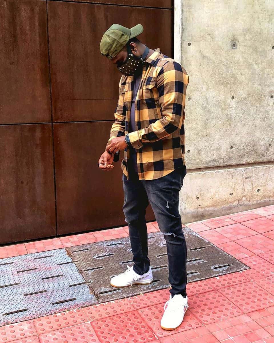 Plaid and Check Flannel 90s Hip Hop Fashion -bl