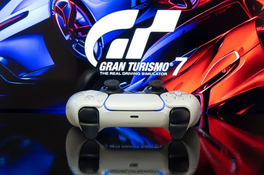 Playstation 5 controller with Gran Turismo 7