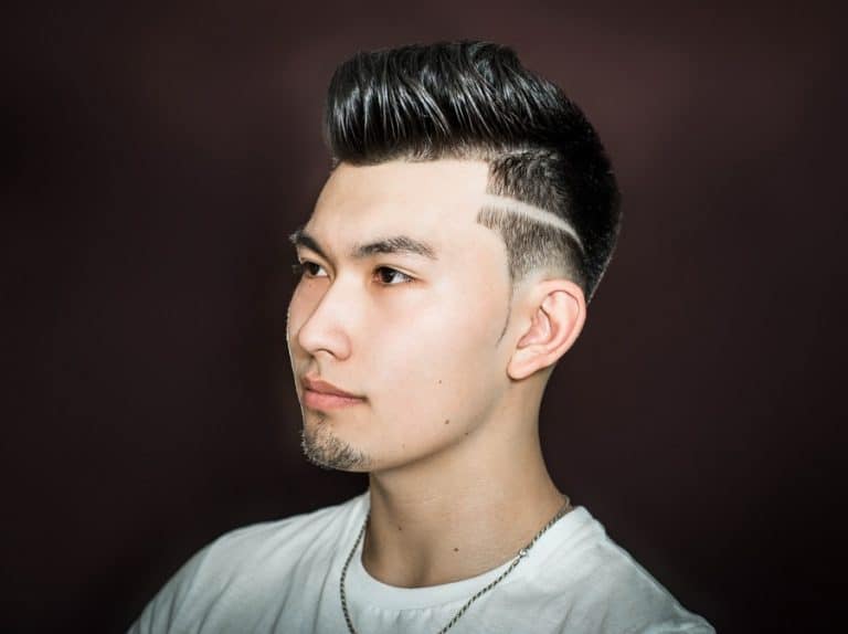 Pompadour Temple Fade