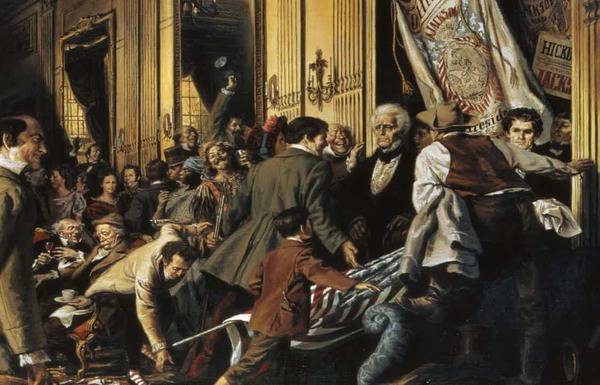 President Andrew Jackson Holds Out of Control Inauguration Party