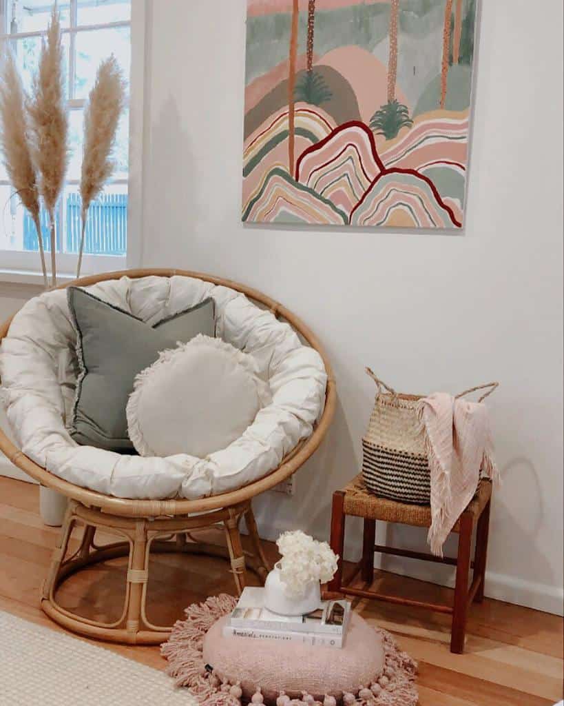 rattan seat and small stool