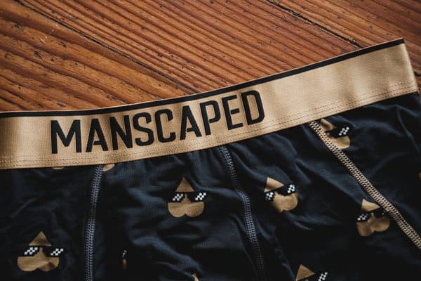 Manscaped Boxer 2.0 Gold Waist Band and Print