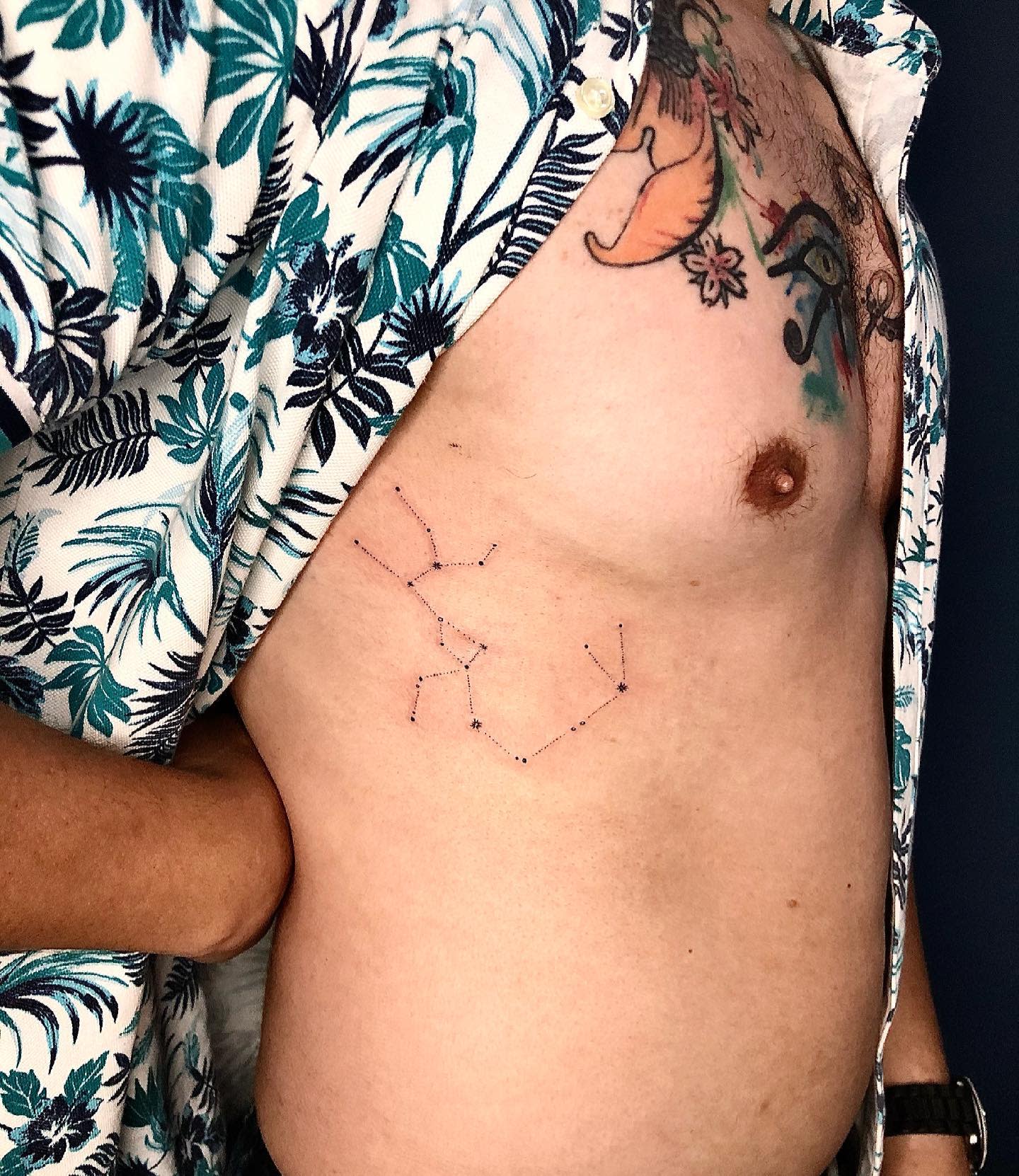 Constellation tattoo on the side