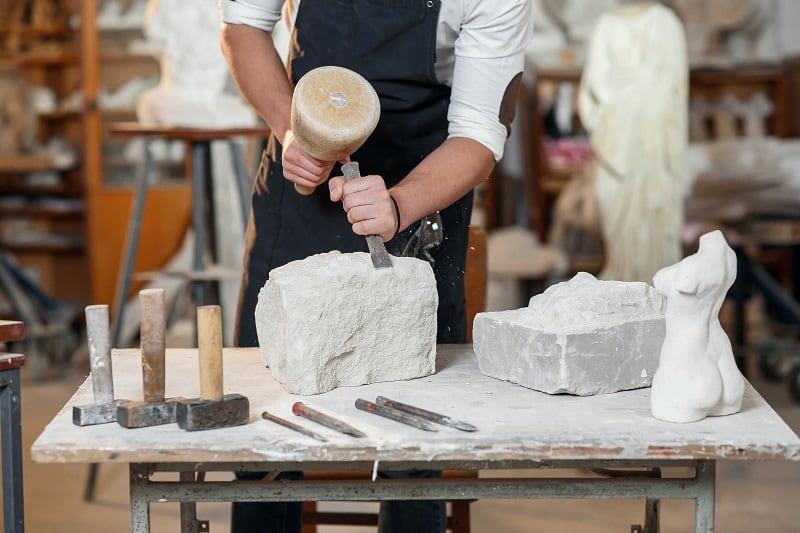 Sculpting-Stone-Hobbies-For-Men