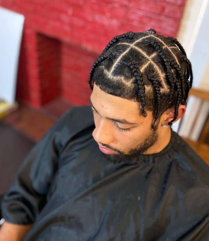 Short Box Braids For Men