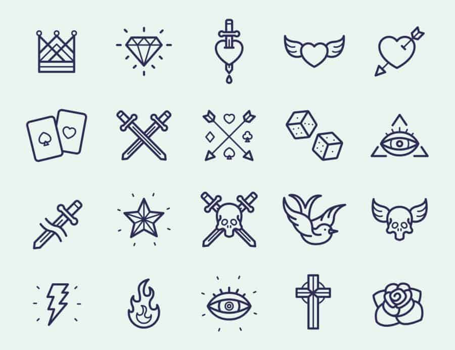 Simple Image Tattoo Flash Sheets