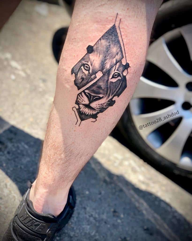 Simple Lion Tattoo for Men tattoo28_ashdod