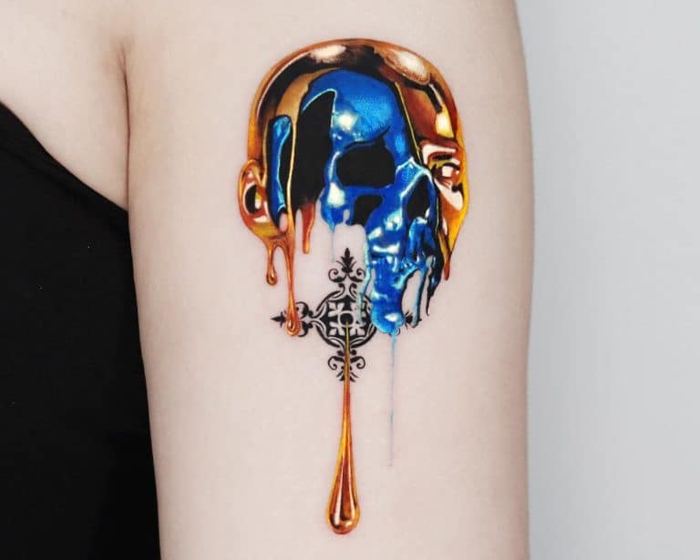 Skull Gold Tattoo