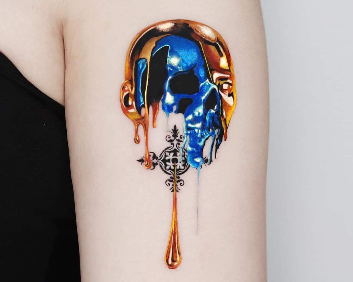 Skull Gold Tattoo