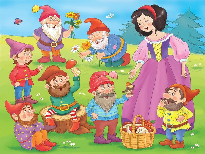 Sleeping Beauty and the seven new dwarfs.