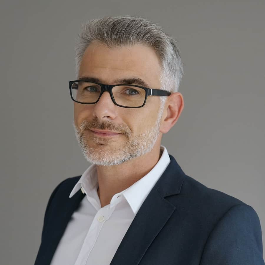 Slick Back Hairstyle For Older Men