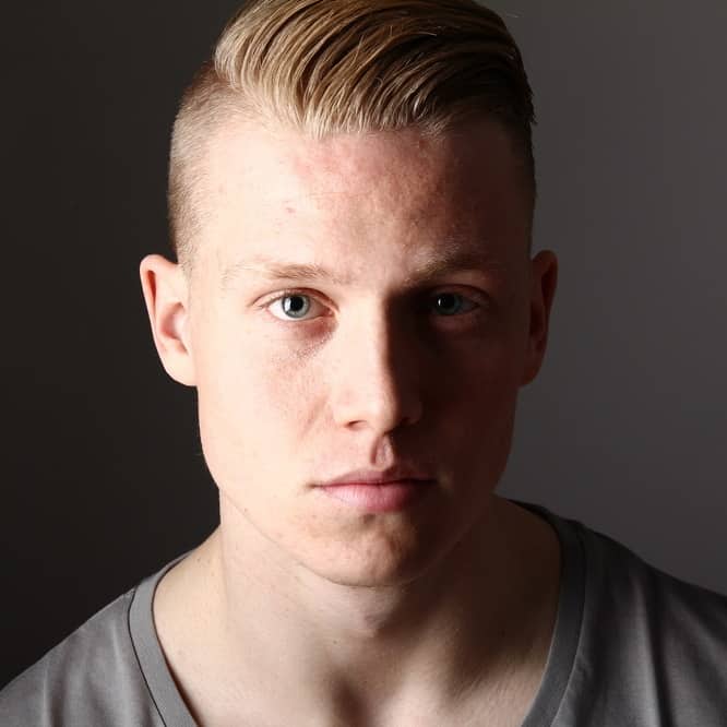 Man With Slicked Back Comb Over Hairstyle