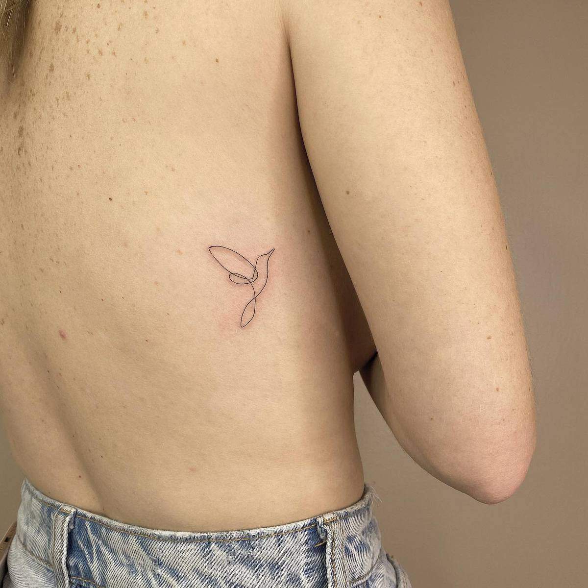 Small Linework Hummingbird