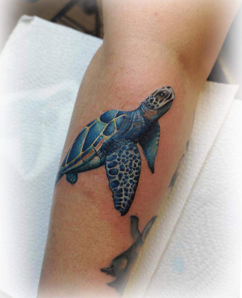 Small Realistic Turtle Tattoos andy.leshy