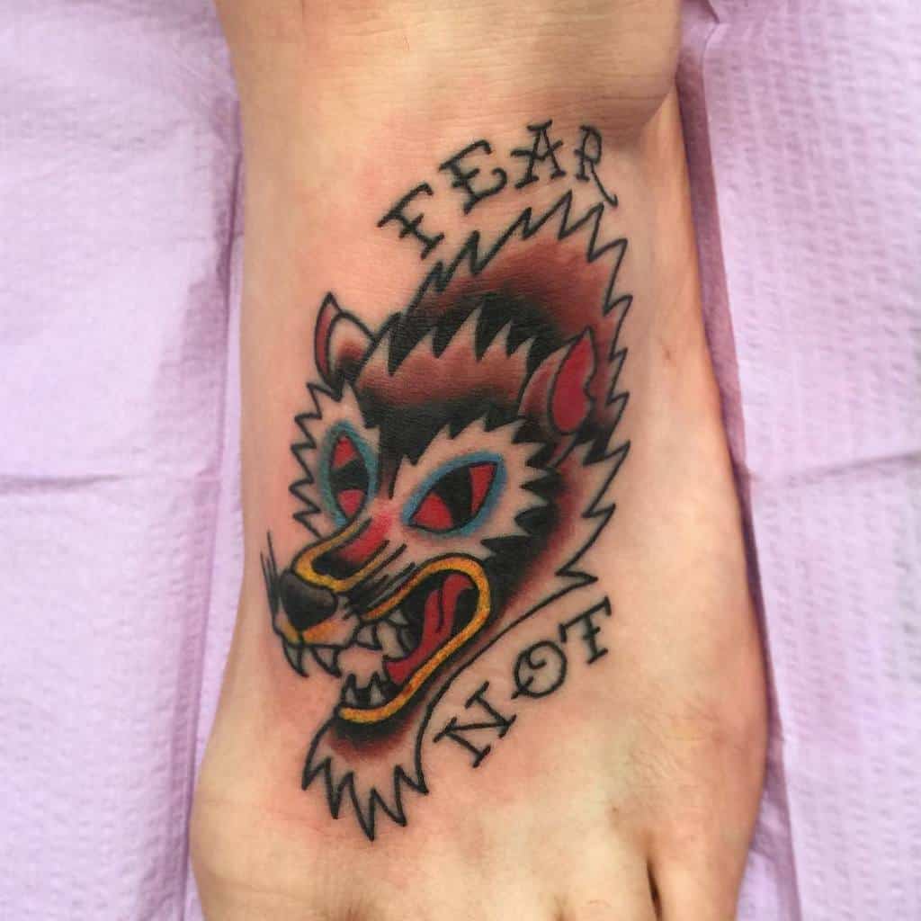 Small Traditional Wolf Tattoo 2 youdevilyou