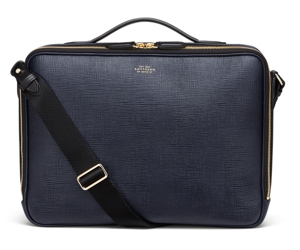 Smythson Panama Zip Around Messenger Bag