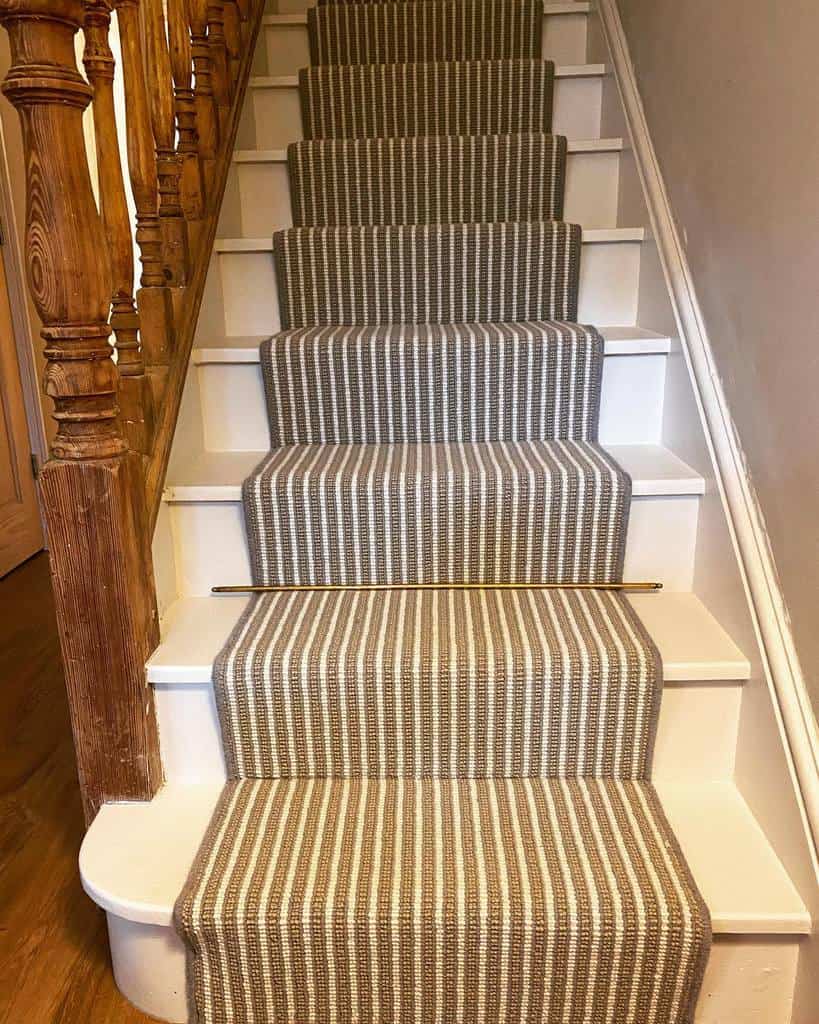 striped stair runner