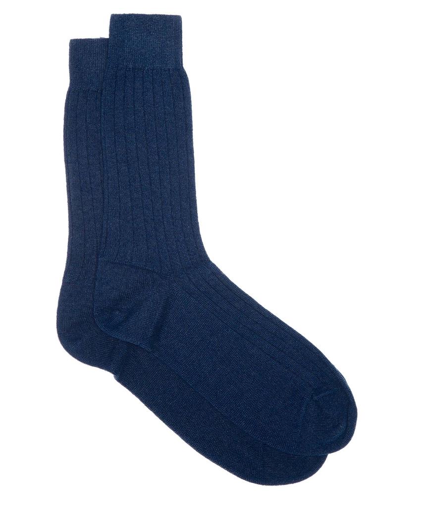 Sunspel Ribbed Cashmere Socks
