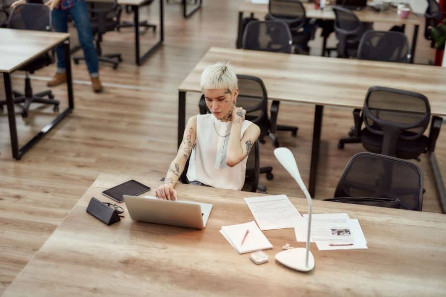 Tattooed Business Woman