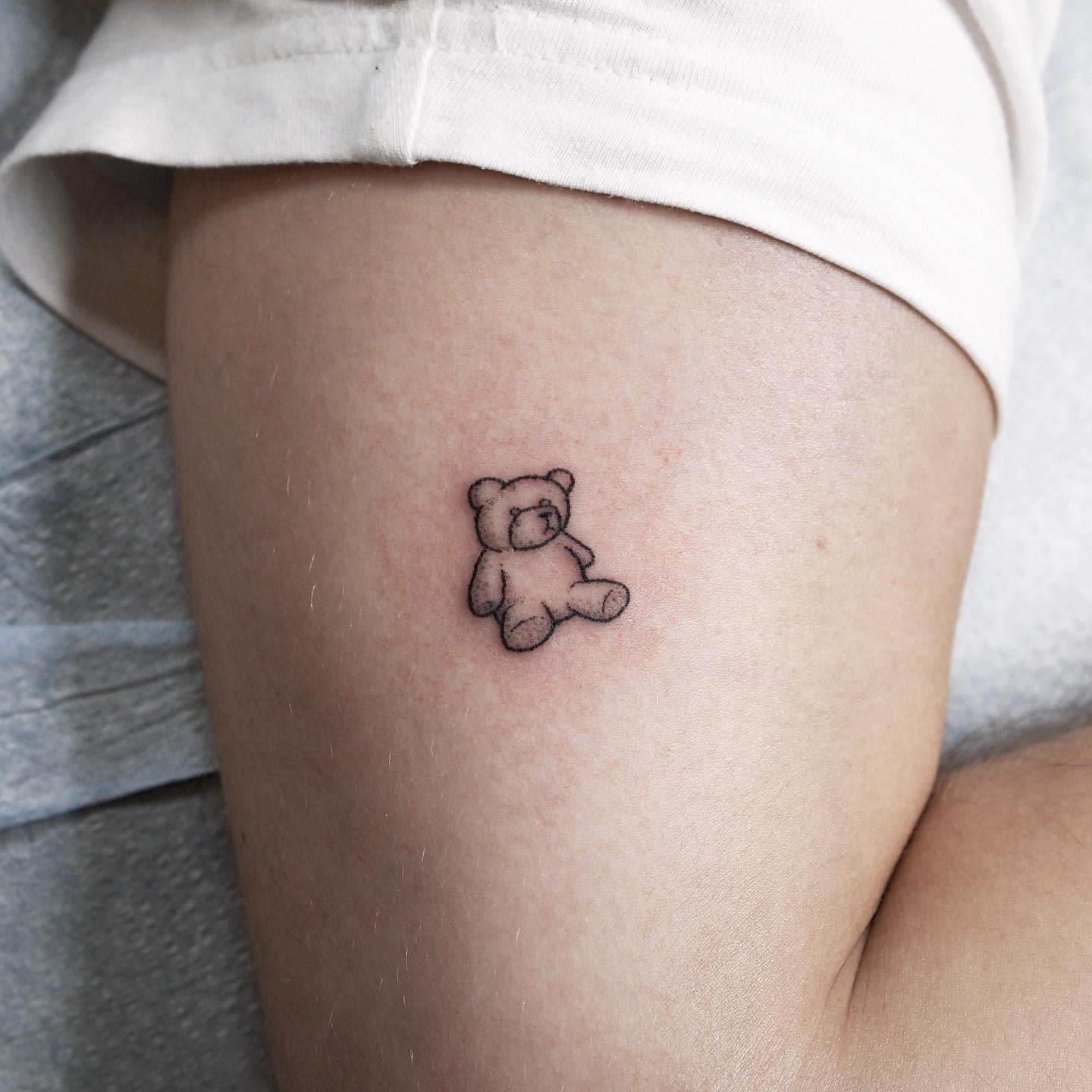 Tiny Teddy Bear Tattoo -needle.sandwich