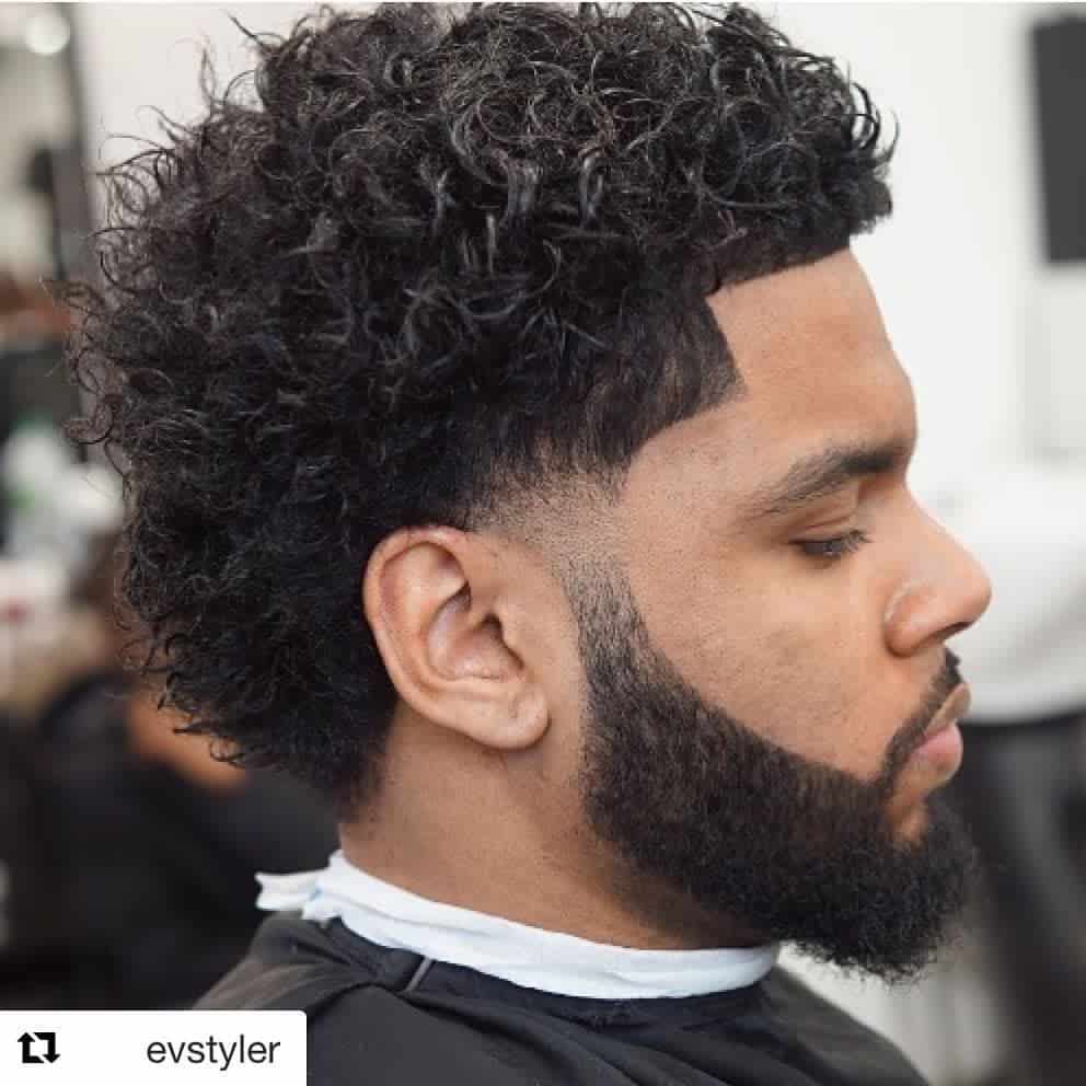 Temp Fade With Curly Hair