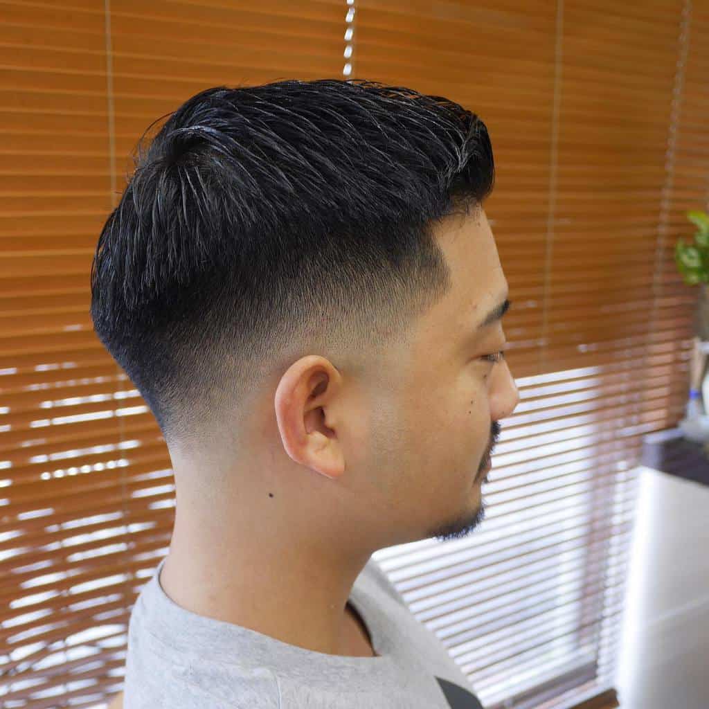 Temple Fade with Straight Hair