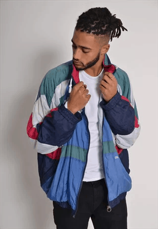 Vintage 1980's Shell Jacket Blue