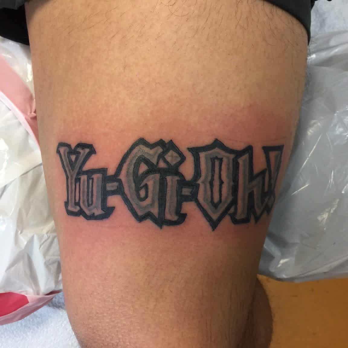 Traditional Yugioh Tattoo
