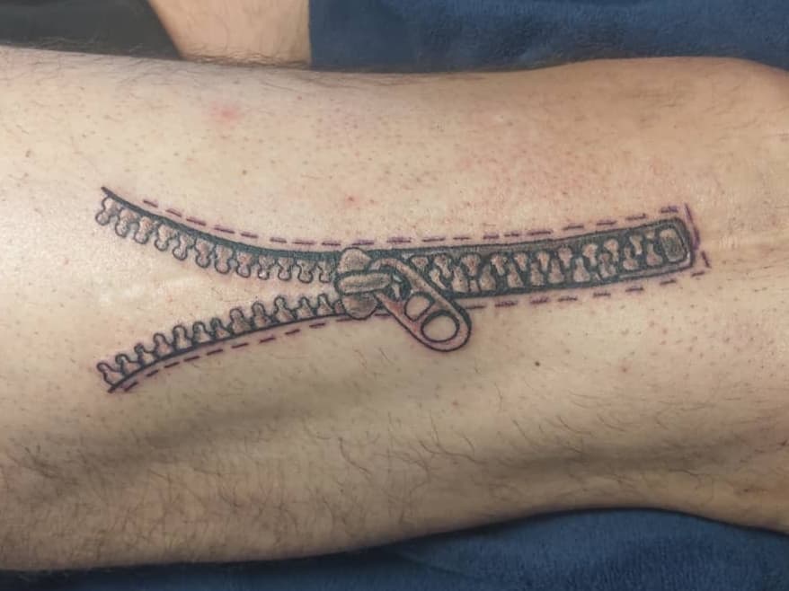 Traditional Zipper Tattoo
