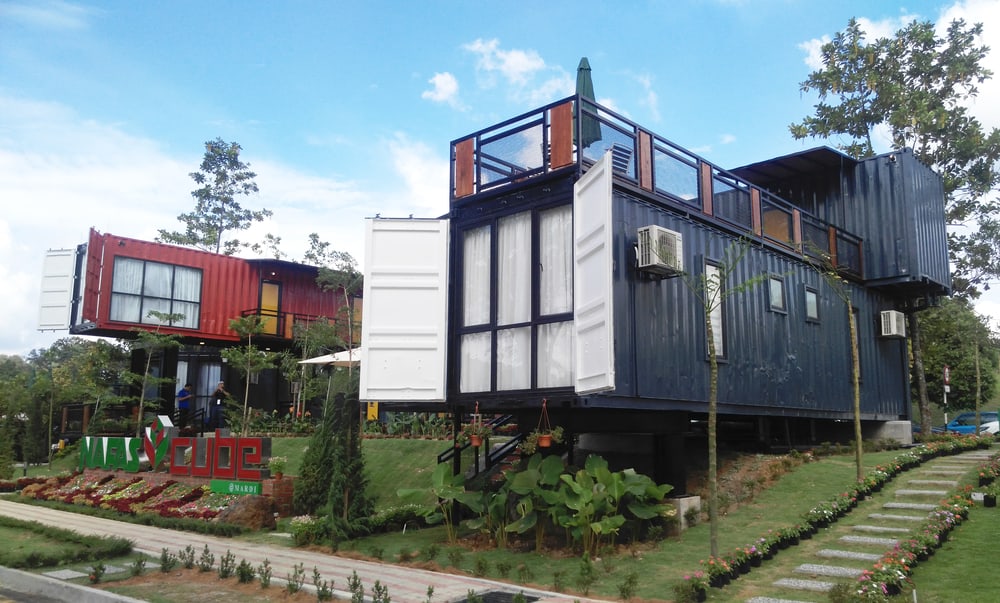 two story shipping container home
