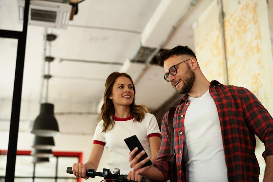 Two friends talking together