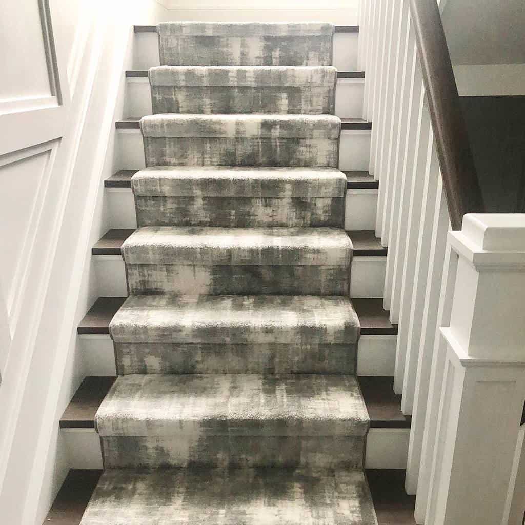 gray stair runner