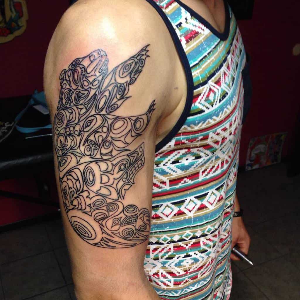 Upperarm Tribal Bear Tattoo