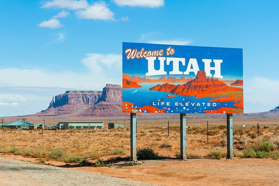 Utah Welcome Sign