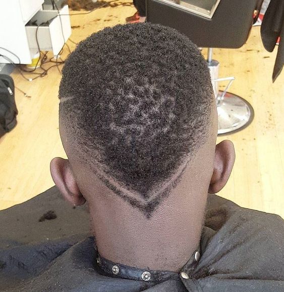 V Shape Bald Fade Haircut Back