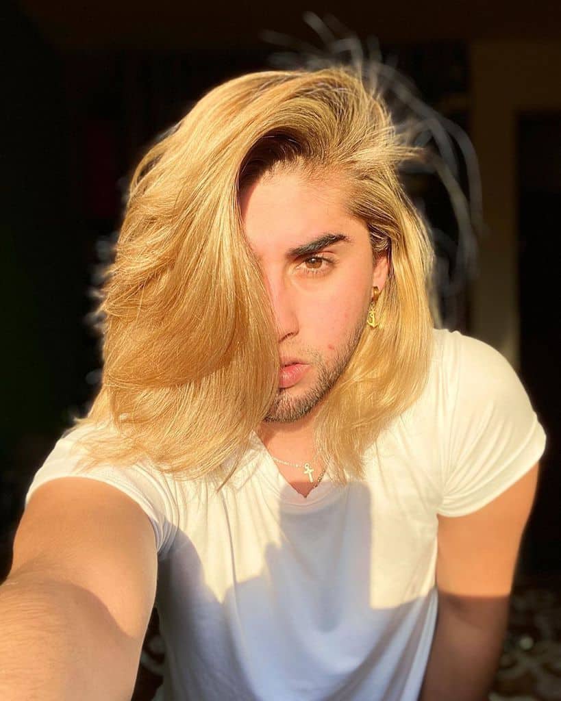 Wavy Haircut For Men With Blond Hair