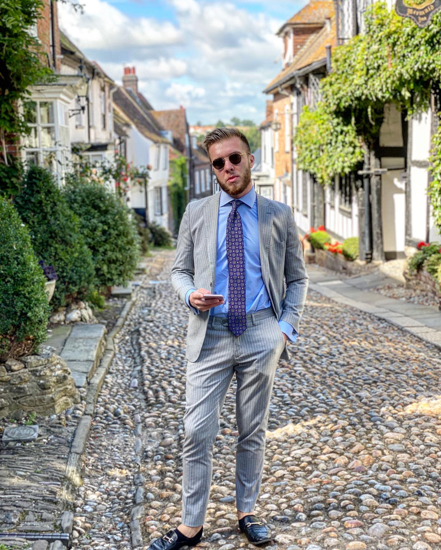 Purple Tie With Grey Suit -chris_monsoon