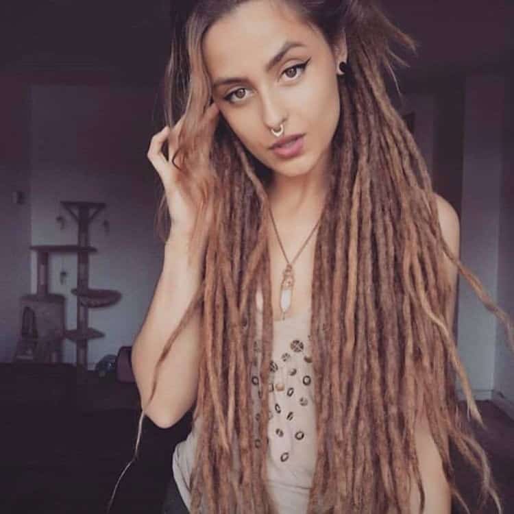Woman With Extremely Long Dreadlocks