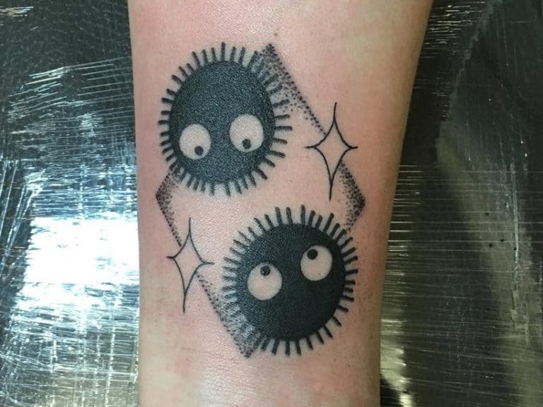 Wrist Soot Sprite Tattoo