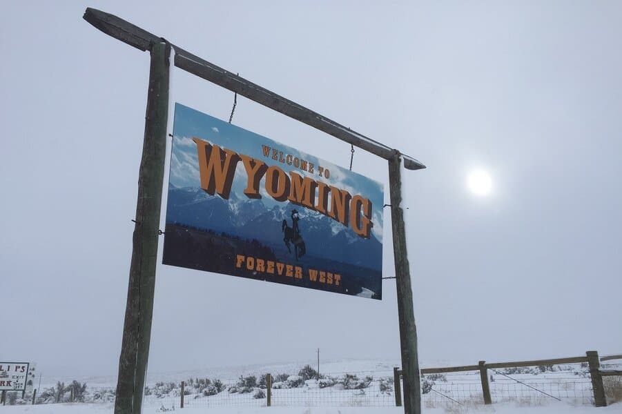 Wyoming Welcome Sign