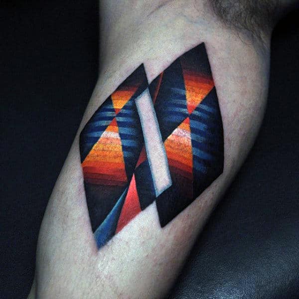 Abstract Amazing Mens Bicep Tattoo Design Ideas