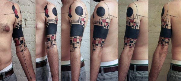 Abstract Black Band Creative Guys Tattoo Ideas